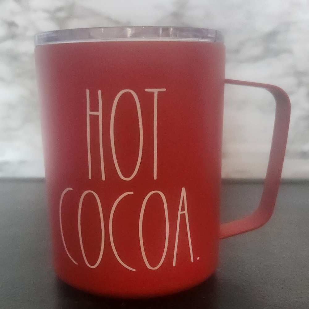 Red Rae Dunn Hot Cocoa Mug